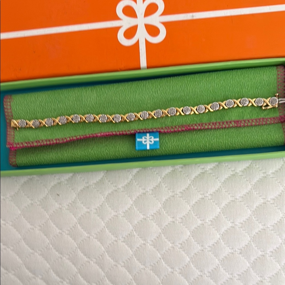 JCPenney Gold and Silver Chain Bracelet  (gold plated )